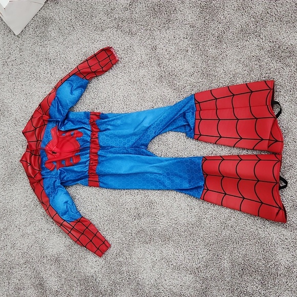 Spidey Marvel Cstume with Padding Toddler 4T - Picture 6 of 6